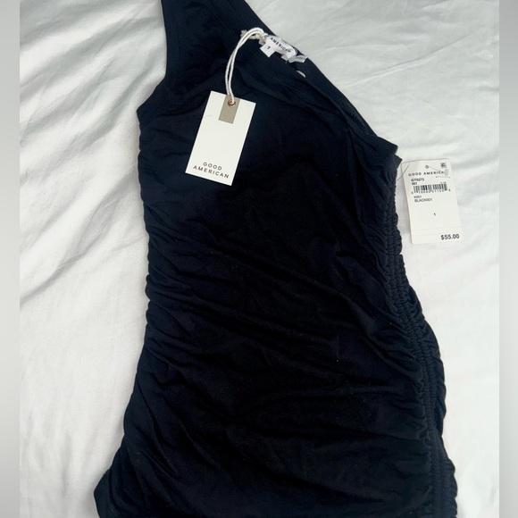 NWT Bundle - Good American - NWT Bodysuit and NWT Good Touch Ruched One Shoulder - Picture 6 of 7